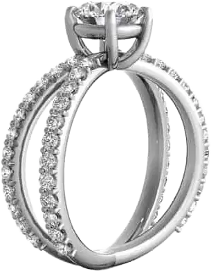 Ritani White 14 Karat Gold Lab Grown Diamond Engagement Ring Size 6.5 